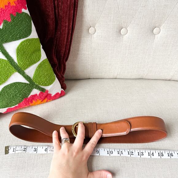 Vintage British Tan Wide Coach Belt Size Large - Picture 2 of 10